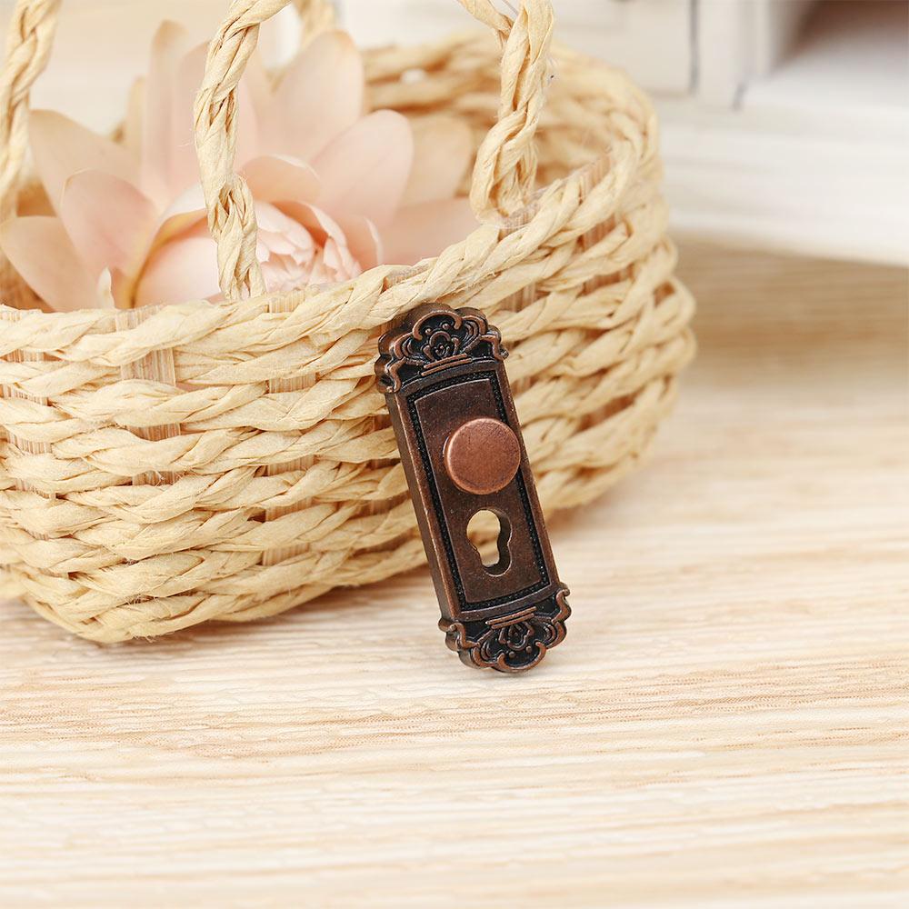 Metal Toy Retro Style Dollhouse Lock Key Set Brass Knobs Miniature Door Handles Mini Furniture Pull