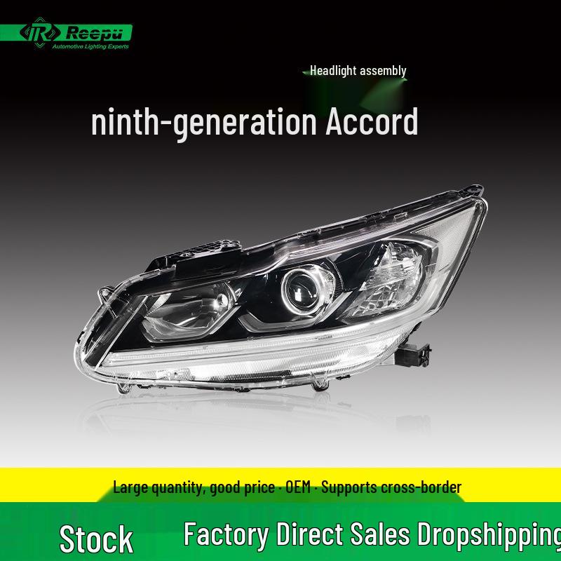 Блок-фара Honda Accord 16-18: Подходит для 9.5-го поколения, Низкая/Высокая комплектация, Оригинальная передняя часть