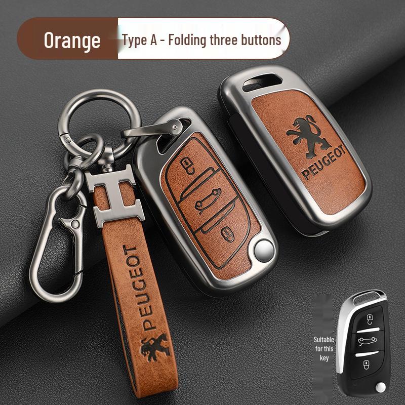 Крышка-брелок из цинкового сплава для Dongfeng Peugeot: Подходит для моделей 308, 301, 408X, 308S, 3008, 2008, 508