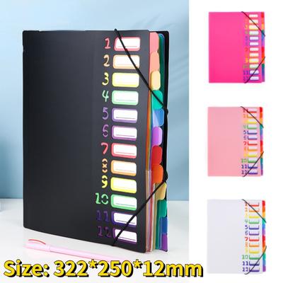 Папки для файлов формата А4 на 12 страниц, органайзер для документов Rainbow с прорезными карманами, настольный органайзер YSL