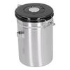 Контейнер для кофейных зерен с выпускным клапаном Контейнер для хранения из нержавеющей стали с герметичной крышкой и ложкойСеребристый