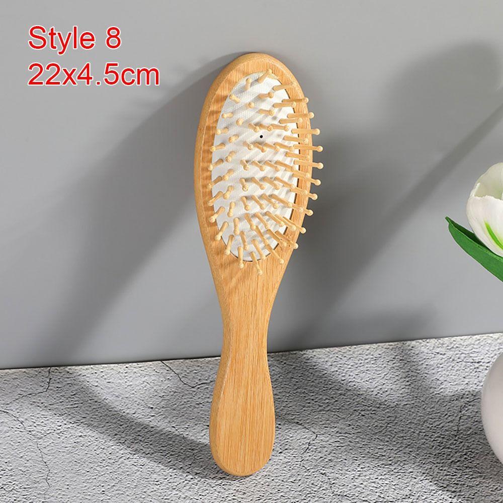 1Pc Paddle Cushion Massage Brush Hair Loss Bamboo Comb New Wood Comb  Hair Scalp