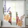 Красивые цветы, прозрачные оконные шторы для гостиной, спальни, современная вуаль, тюлевые шторы, тканевые шторы для кухни