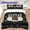 Custom Name Everton FC Pattern Bedding uilt Set uilt Cover Pillowcase Home Decoration Birthday Gift (1*duvet cover+2*pillowcase without core)