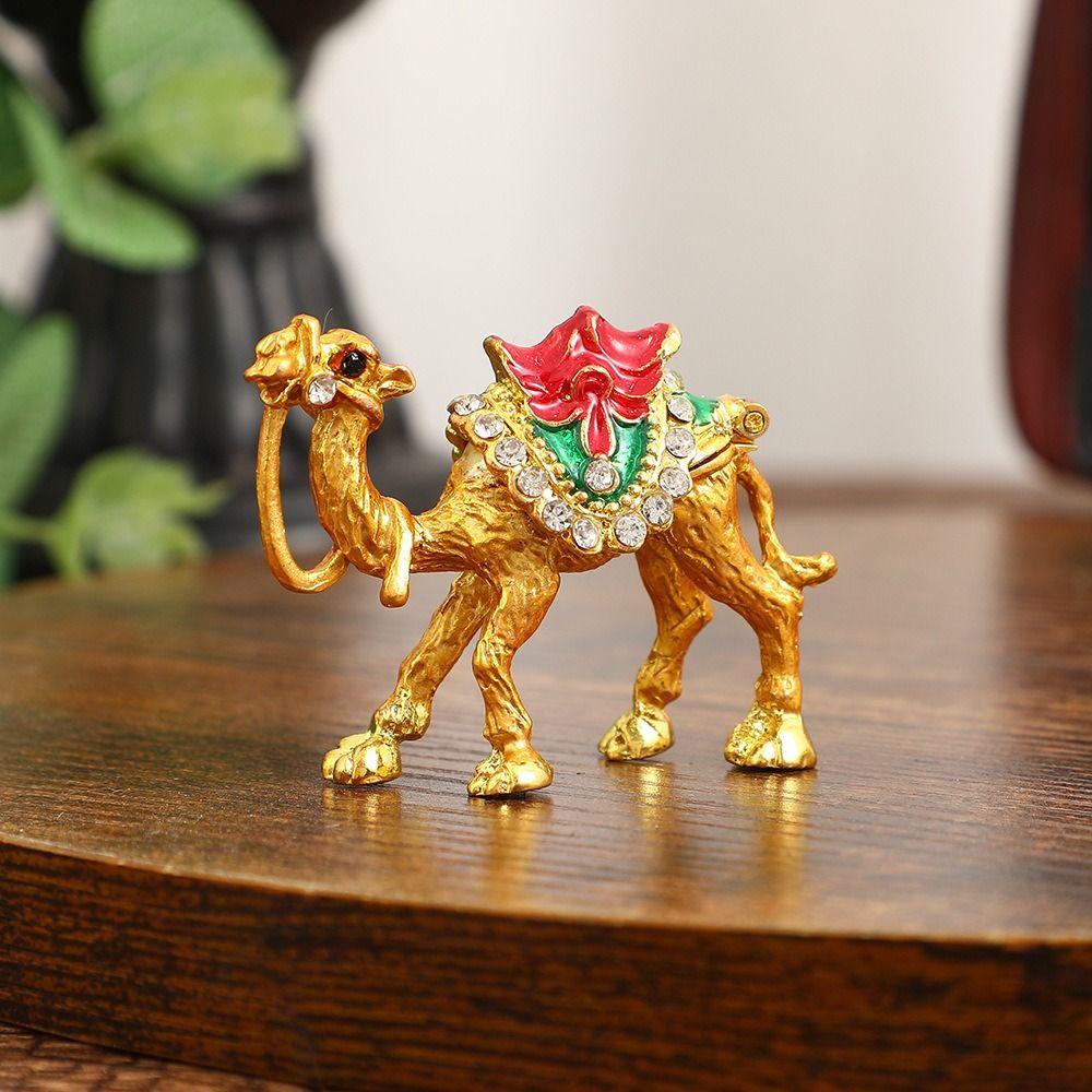 Изысканная шкатулка для украшений в виде верблюда, роскошная шкатулка для мелочей в виде животного, настольная фигурка верблюда, держатели для дисплея
