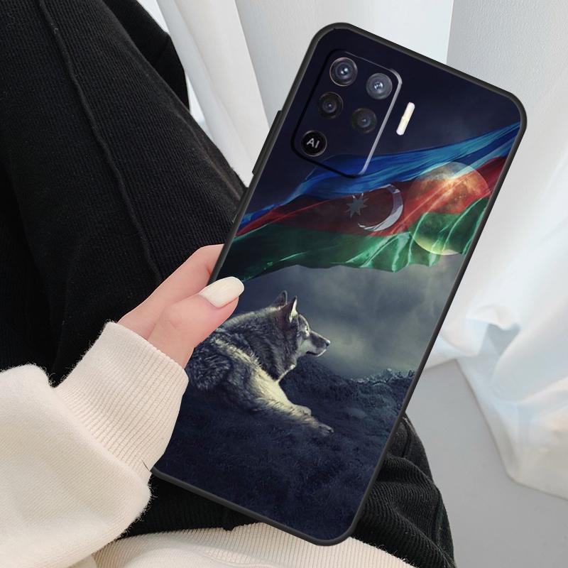 Чехол с флагом Бута Азербайджана для Oppo A40 A60 A80 A5 Pro A15 A16 A17 A57 A77 A94 A74 A54 A76 A96 A18 A38 A58 A78 A98
