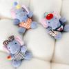 Painter Apron Style Elephant Backpack Pendant Cartoon Elephant Plush KeyChain  Car Keys Accessories