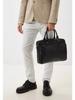 Men's briefcase bag, spacious for work, for a 15-inch laptop, black