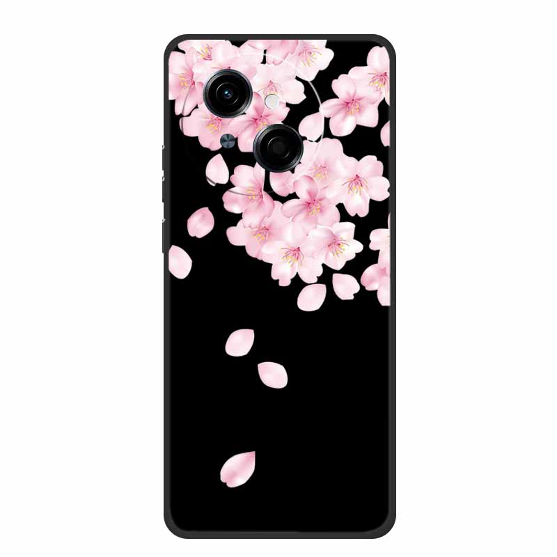 Чехол For Tecno Spark 40C Чехол Spark40C Мультяшный Кот Черный ТПУ Силикон Мягкий Чехол для Телефона Для Tecno Spark 40C 40 C Задняя Крышка Чехол