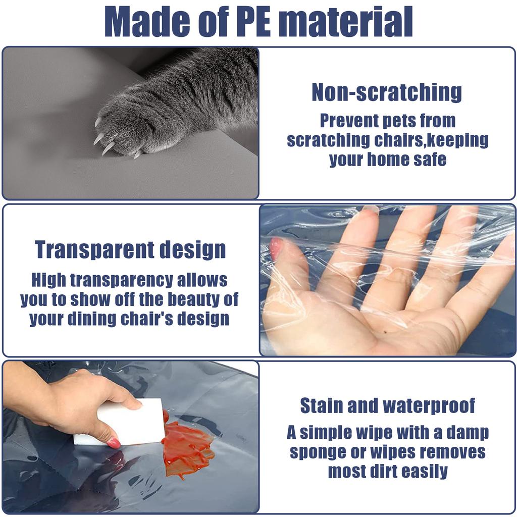 Couch Cover Pet Plastic Cover Transparent Cat Scratch Protector Waterproof Sofa Cover for Protection Against Cat Dog Clawing