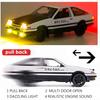 1:20 Toyota AE86 Начальная модель автомобиля D, игрушечный автомобиль из цинкового сплава со звуком и светом для детей, подарок для мальчиков и девочек