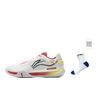 Li Ning Амортизирующие Нескользящие Износостойкие Низкие Бадминтонные Кроссовки Унисекс Серый Красный AYTV003-3