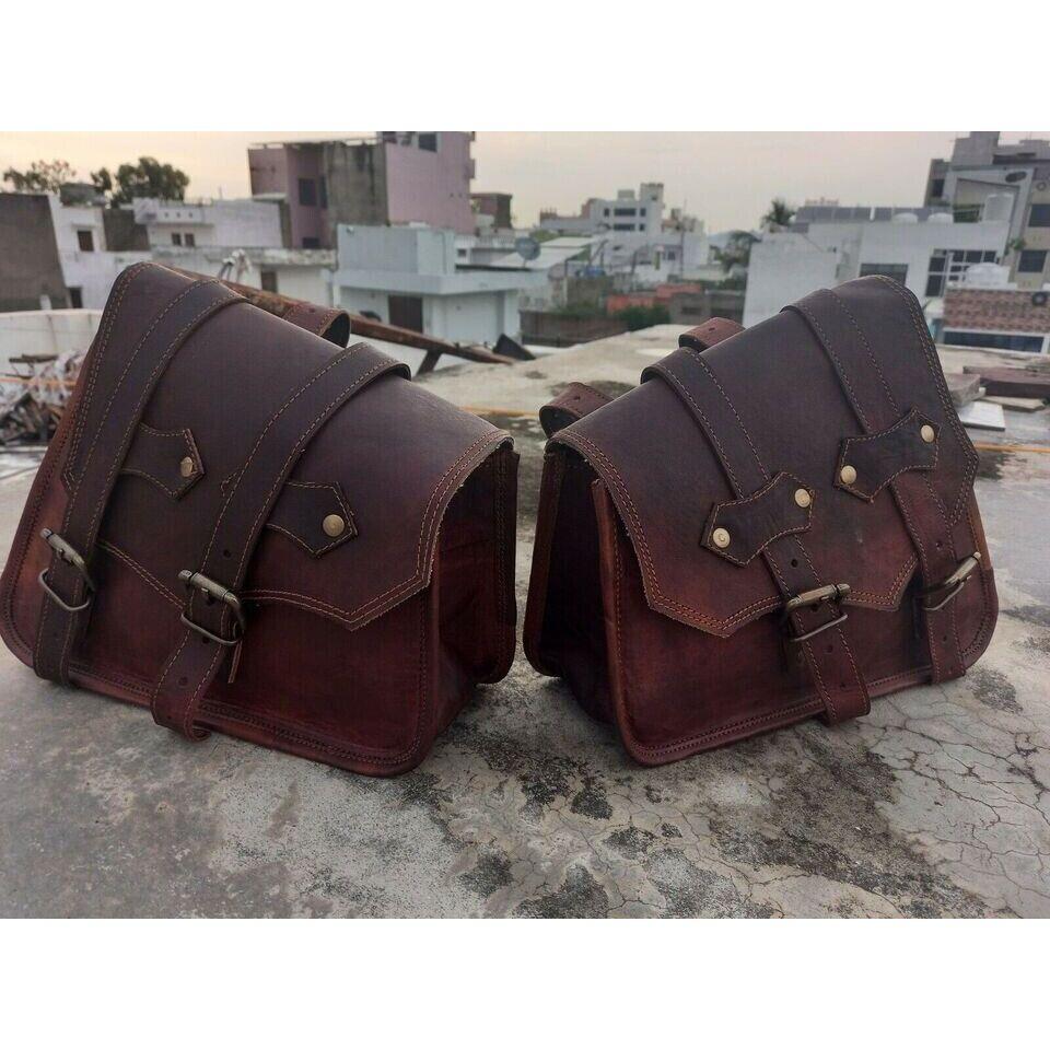 Седло мотоцикла из козьей кожи, седельная сумка для багажа для Sportster