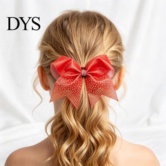 Glitter Bow Hair Clips Sparkling Clip, Sequin Clip for Cheerleading Aerobics Stage Accessories Performance And Dance Team Accessories, Decorative Ties