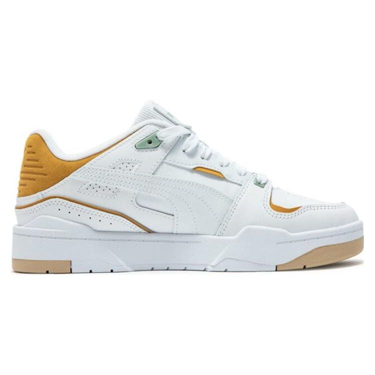 Puma Slipstream Bball Универсальные Удобные Прочные Низкие Кроссовки Унисекс Кроссовки Белый Желтый 393266-05