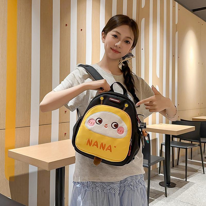 Simple Unisex Summer Backpack With Durable Nylon Material For School Days