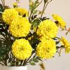 3 Heads Silk Flower Branches Silk Cloth Material Simulated Floral Decor  Photography Props