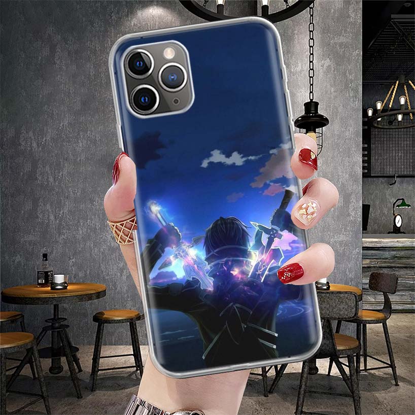 Мягкий чехол для телефона Sword Art Online для iPhone 11 17 Air 16E 16 Pro Max 15 + 14 Plus 13 Mini 12 Apple 7 SE 8 Fundas Coque 11