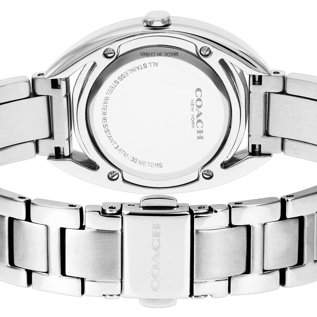 Часы Sam White Pearl Dial Stainless Steel Quartz 28MM Watch 14502056 Silver [Coach] Женские [Товар]