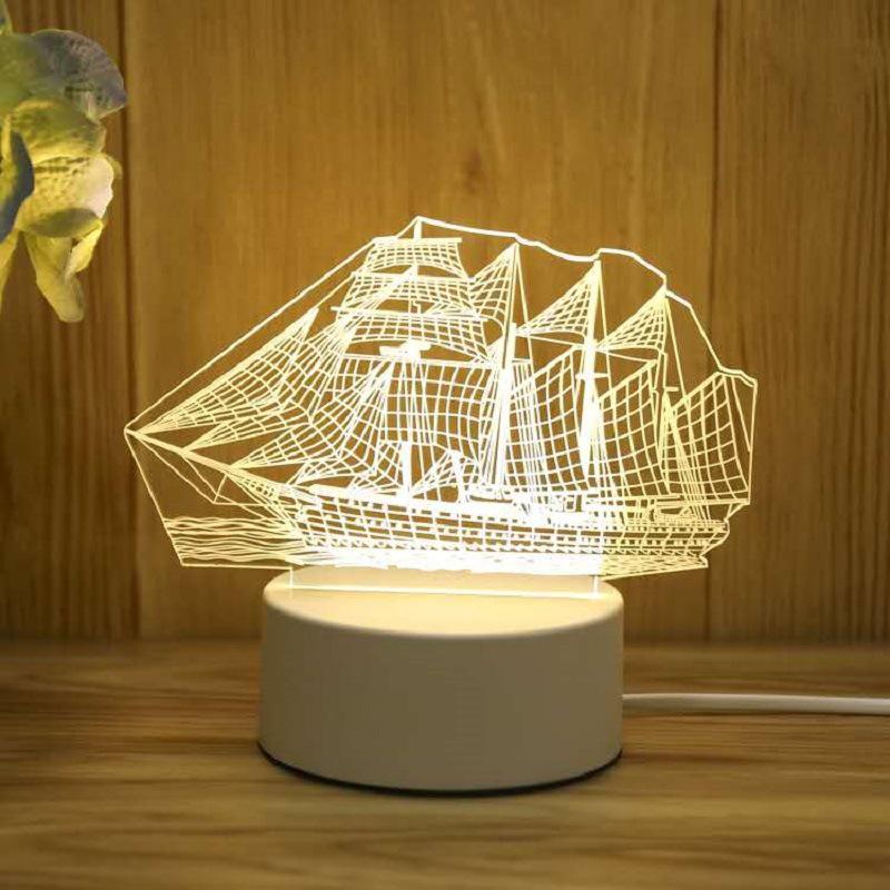 Creative 3D Cartoon Table Lamp – Children's Day Gift, USB Bedside Night Light
