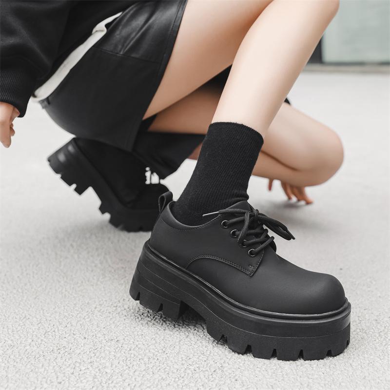 Fashion Shoes for Men Big Head Thick Sole Casual Derby Shoe Retro High Quality Fashion Comfor Versatile Man Leather Shoes Zapatos Hombre