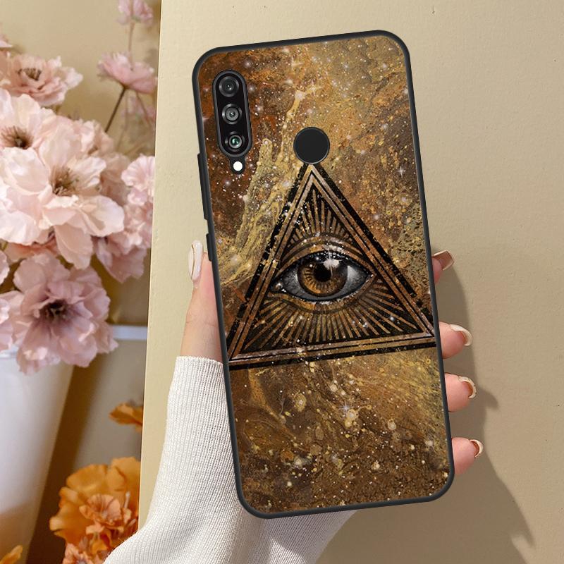 Чехол для телефона Illuminati Eye Occult Pyramid для Honor 50 Pro, Huawei Nova 5T P Smart Z 2019 P20 P30 P40 Lite P50 Pro