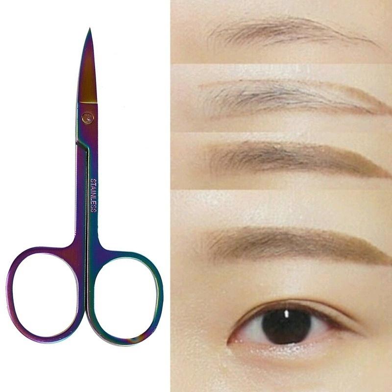 Hot Rainbow Schaar Wenkbrauw Manicure Kleurrijke Schaar Cutter Nail Make Tool Vrouw Lady DIY Mankeup Mode Apparatuur