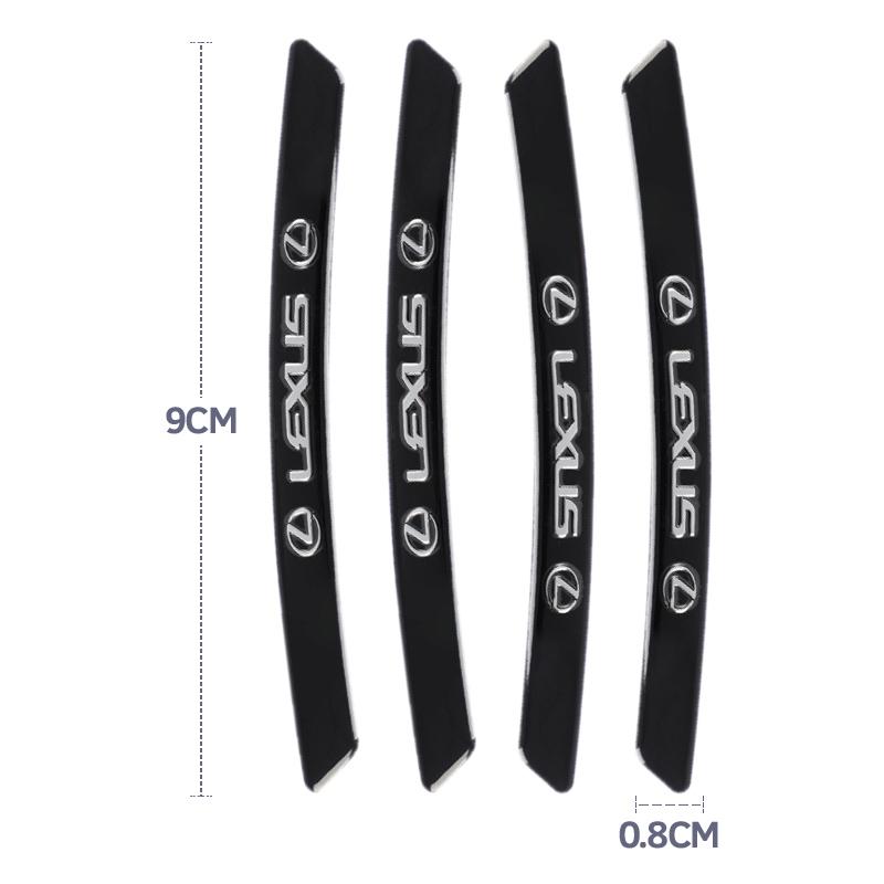 4Pcs Car Wheel Hub Rim Badge Stickers Decals Decoration For Lexus FSPORT LBX NX RX 350h 450h ES UX 300e GS GX IS LS LX CT LC RC