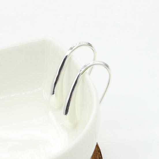 1 пара женских висячих серег из нержавеющей полированной меди, сплошной цвет, полые капли воды, антиаллергенный крючок для ушей, легкие украшения для ушей