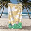 K-ketnipz Towel Textile Bathrobe Beach Cartoon Art Quick-Drying Kawaii Cute Lightweight Portable Camping Swim Funny Pool Travel