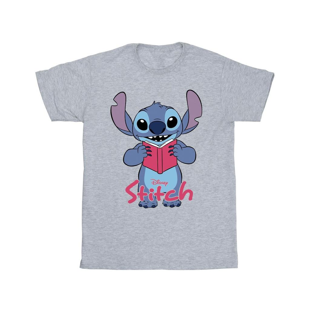 Lilo & Stitch Girls Reading Standing T-Shirt