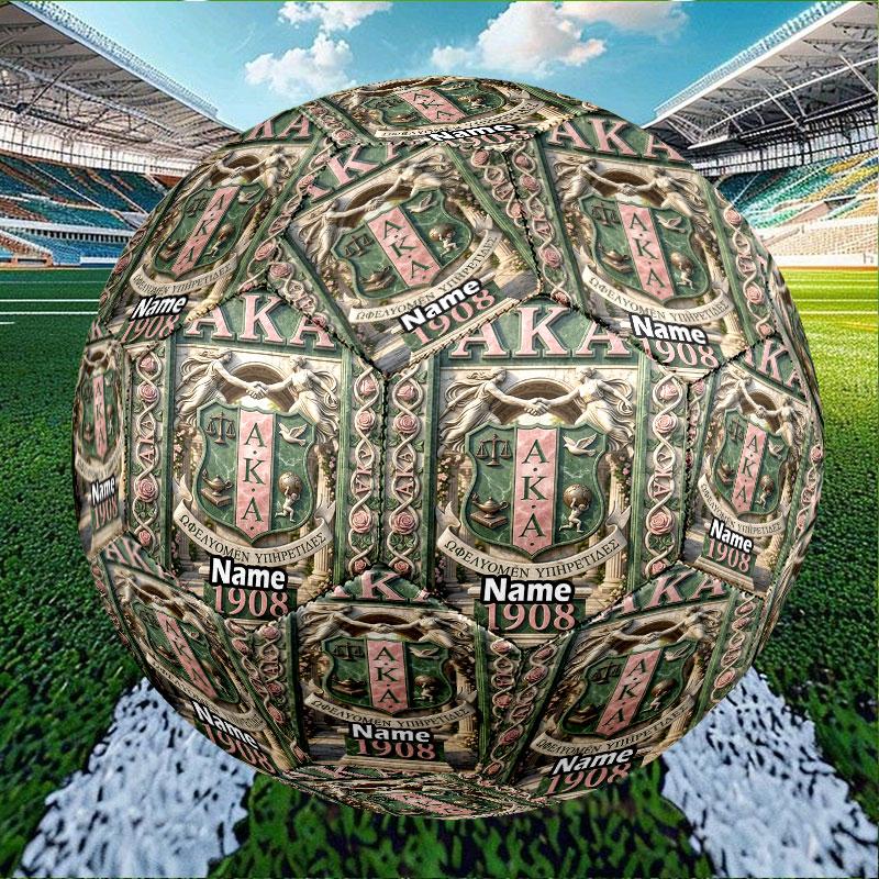 Custom Name Personalized Alpha Kappa Alpha Print Size 5 Soccer Ball Training & Match Football, for Team, Kicking, Gift for Football Enthusiasts