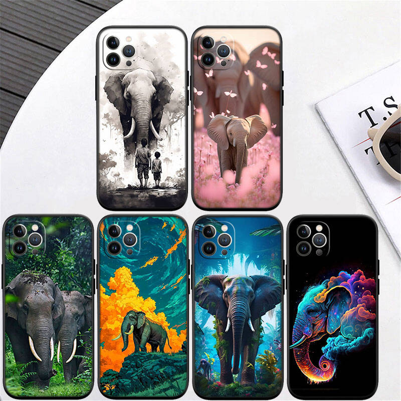 MH8 Animal Elephant Phone Shell for Samsung S20 S21 S22 S23 S24 FE Ultra Plus Lite S21S A55 A07 A17 F06 F16 M06 M16 M56 A36 A37 A57