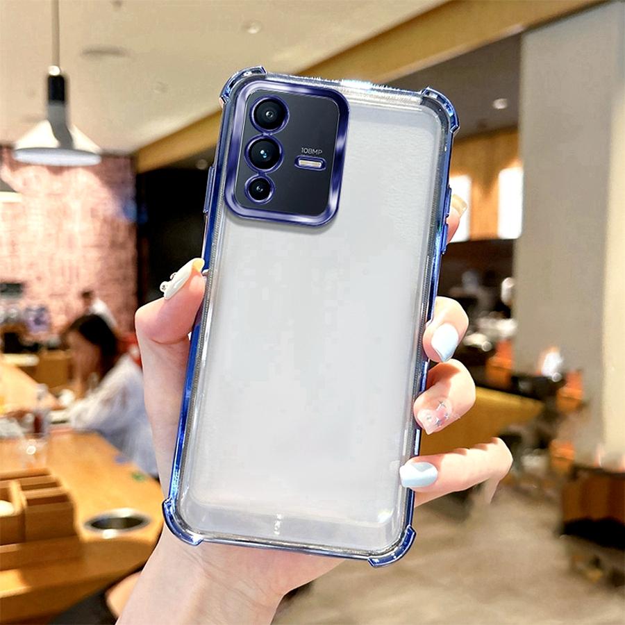 Ударопрочный чехол для объектива для Vivo V21 5G V23 V23e V25 Pro V27 V27e V29 V50 Lite V30 V40 SE V25e V29e V30e Покрытие Силиконовый ТПУ Чехол