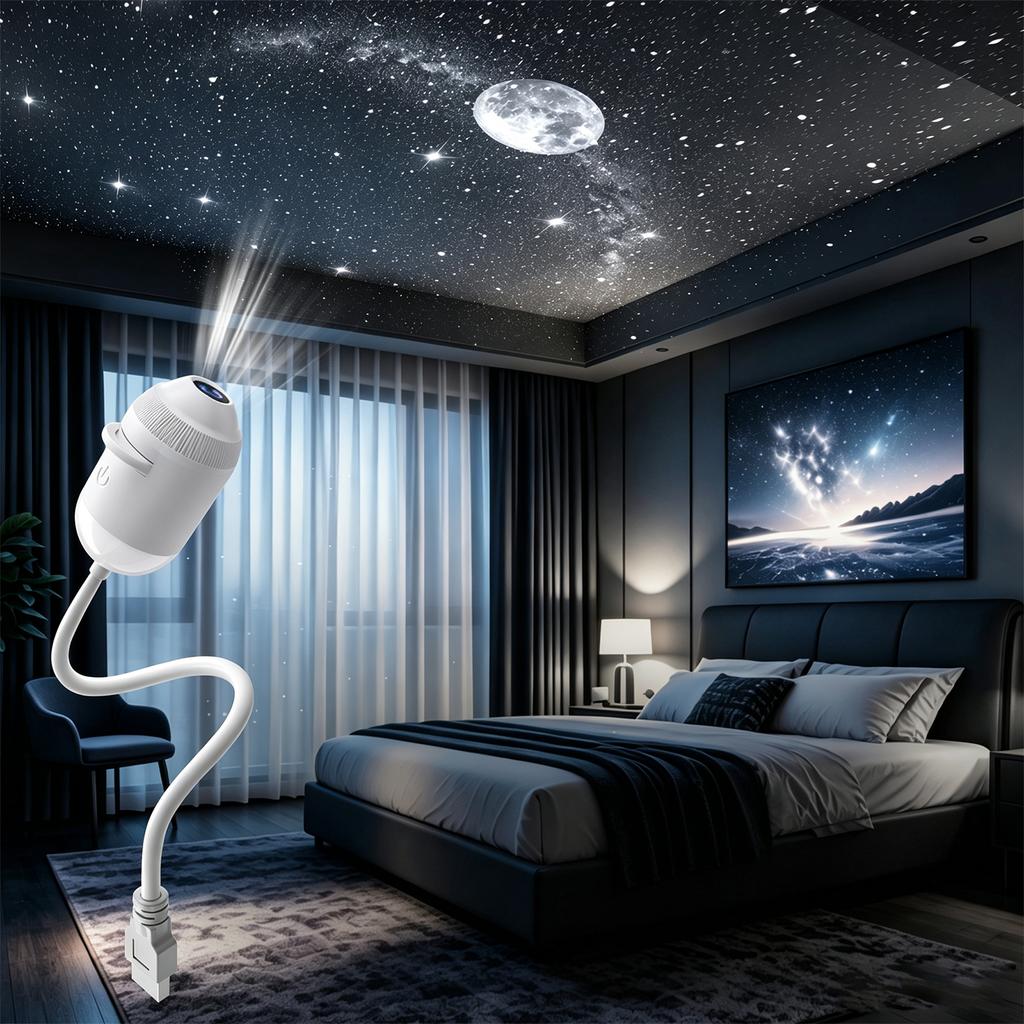 Проектор Звездного Неба Ночник Мини-Лампа Светодиодная Настенная На USB Питании Вращающаяся на 360 Градусов Конструкция Для Взрослых Детей Автомобиля Украшения Спальни