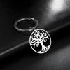 Брелок для ключей «Дерево жизни», брелок из цинкового сплава, металлический брелок, подарок на Рождество и день рождения, серебро
