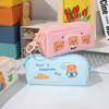 Case Zipple Pouch Big Stationery Canvas Pen Holder Bear Pencil Bag Stroage Bag Zipper Pencil Case