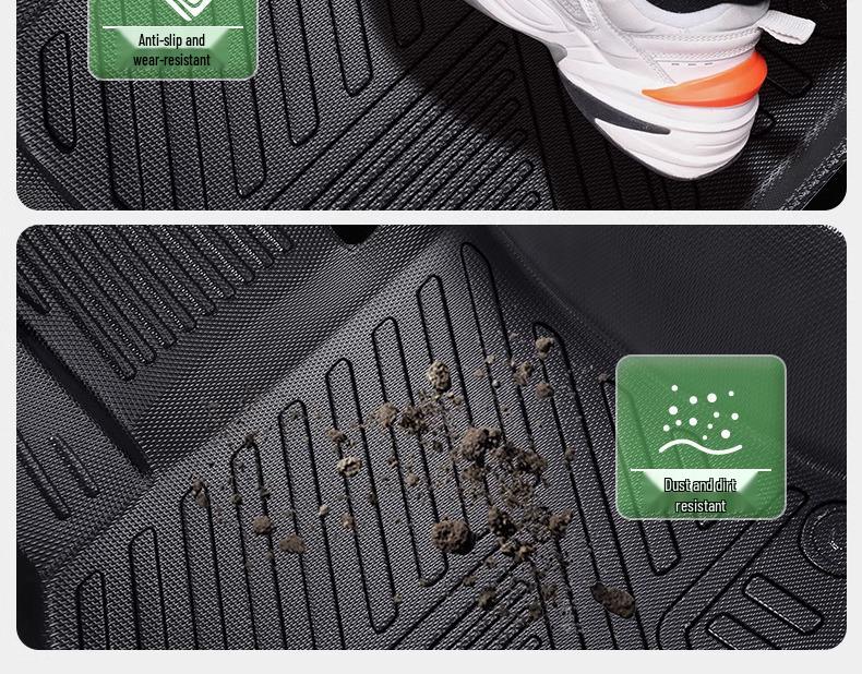 Коврики в салон Volkswagen Teramont X, Модели 17-24, Полностью закрывающие 7-местный, TPE