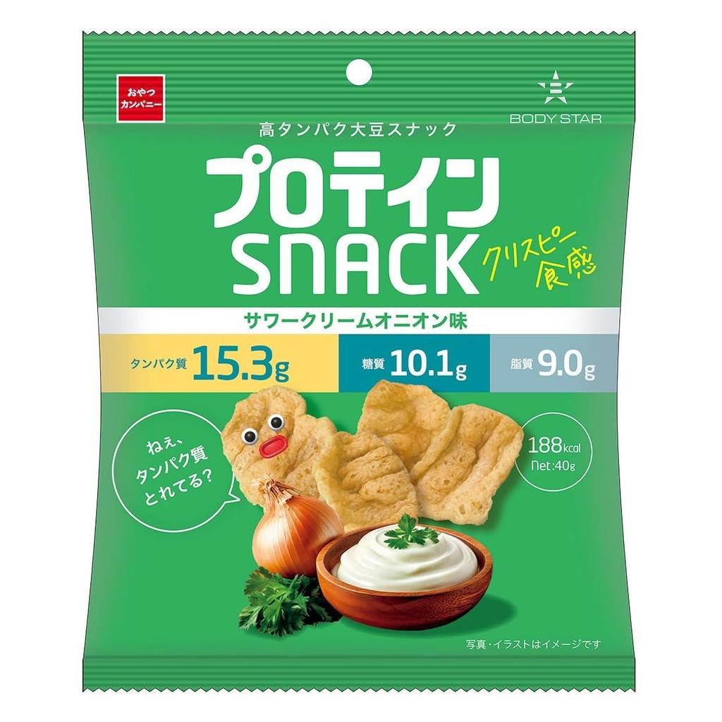 Oyakatsu Company BODYSTAR Protein Snack Sour Cream Onion Flavor 40g12 bags