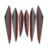 6Pcs Car Front Bumper Lip Decoration Diffuser Shunt Fin Body Spoiler Canard Universal Auto Modified Canard Exterior Parts
