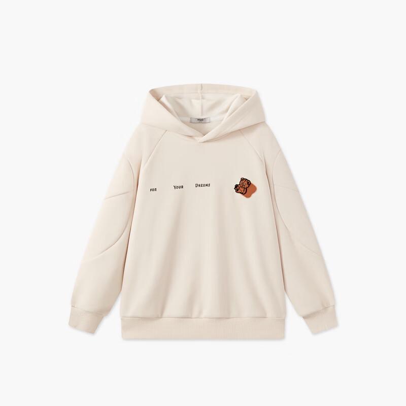MQD Boys' Streetwear Letter Print Hooded Sweatshirt