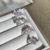 Sweet Pink Diamond Ice Flower Full Of Diamonds Zircon Temperament Flower Opening Ring Niche Design Sense Light Luxury High Sense Ring