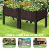 Elevated Plastic Raised Garden Bed Planter Above Ground Flower Vegetable Standing Box with Drain Outlet Garden Box for Garden
