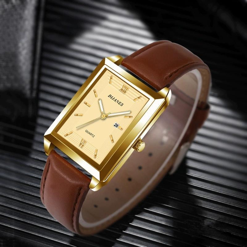 New Fashion Top Luxury Man Leather Watch Men Business Sports Quartz Watches Male Clock Militray Date Wristwatches Reloj Hombre