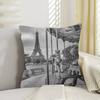 Black And White City Art Pillow Cushion Cover Pillowcase Living Room Sofa Home Decor Customized