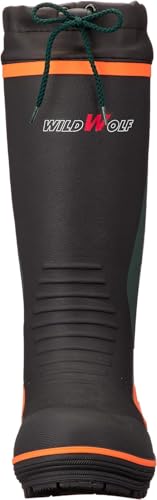 Okamoto Wild Wolf RMT-73043 Men's Steel Toe Cap and Puncture-Resistant Safety Boots, Green, Size 29cm