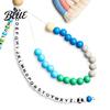 Metal Lobster Clasp Keychain Rainbow Key Chain with 26 Letter