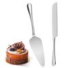 2-Piece Cake Knife and Cake Server Set (18-8 Stainless Steel Triangular with Single-Sided Gear for Easy Cutting), Premium Cheese Spatula, Convenient F