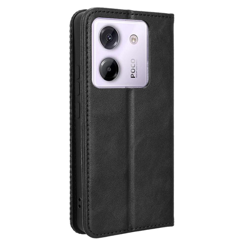 Для Xiaomi Poco M7 Pro 5G Кожаный чехол-кошелек с подставкой Ретро текстура Чехол для телефона