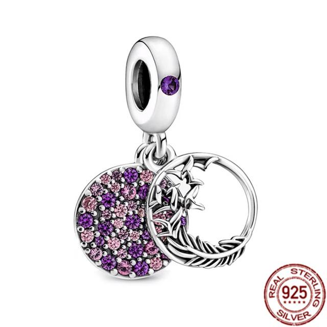 Подвеска с несколькими узорами подходит для браслета/ожерелья из стерлингового серебра 925 пробы, подвеска из бисера, ювелирные изделия для мамы, фестиваля